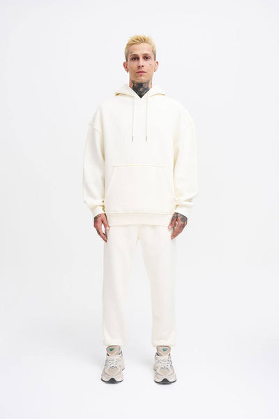 OVERSIZE BASIC HOODIE - OFFWHITE