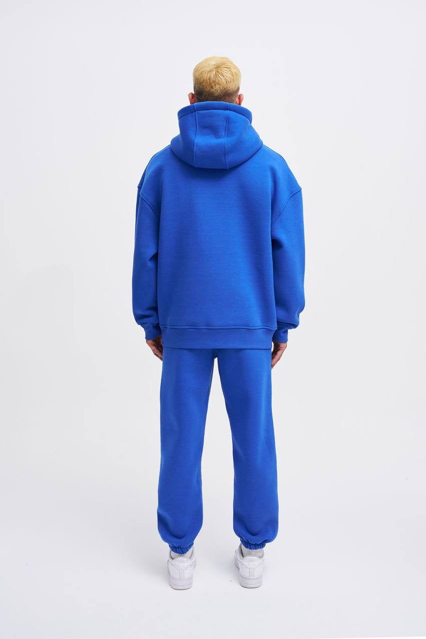 OVERSIZE BASIC HOODIE - BLUE