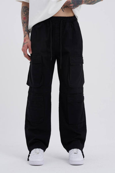 BAGGY CARGO PANTS - BLACK