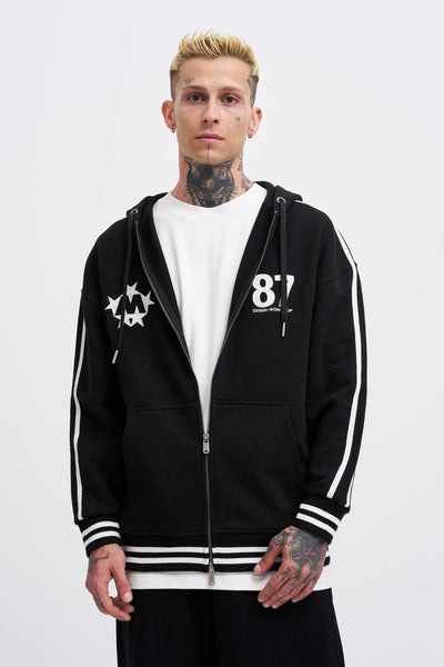 M STAR ZIP JACKET - BLACK