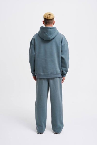 OVERSIZE BASIC HOODIE - BLUE SMOKE