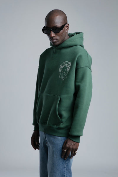 FEEL FREE OVERSIZED HOODIE - GREEN