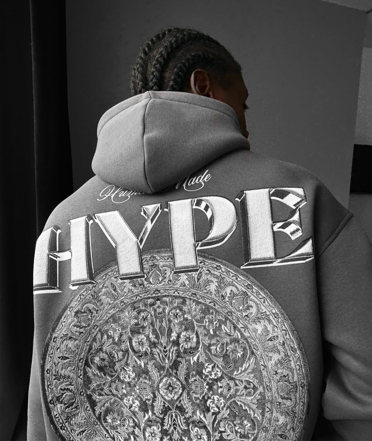 OVERSIZE HYPE HOODIE - GREY