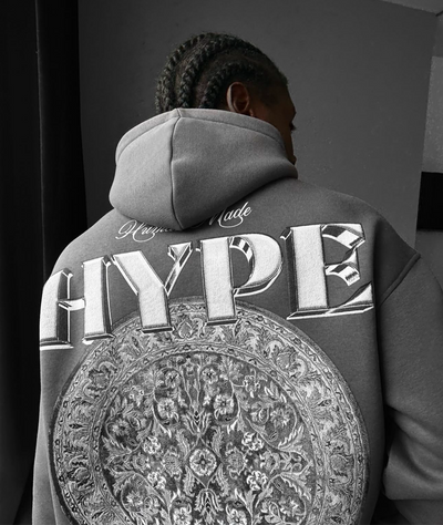 OVERSIZE HYPE HOODIE - GREY