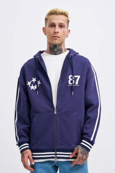 M STAR ZIP JACKET - NAVY BLUE