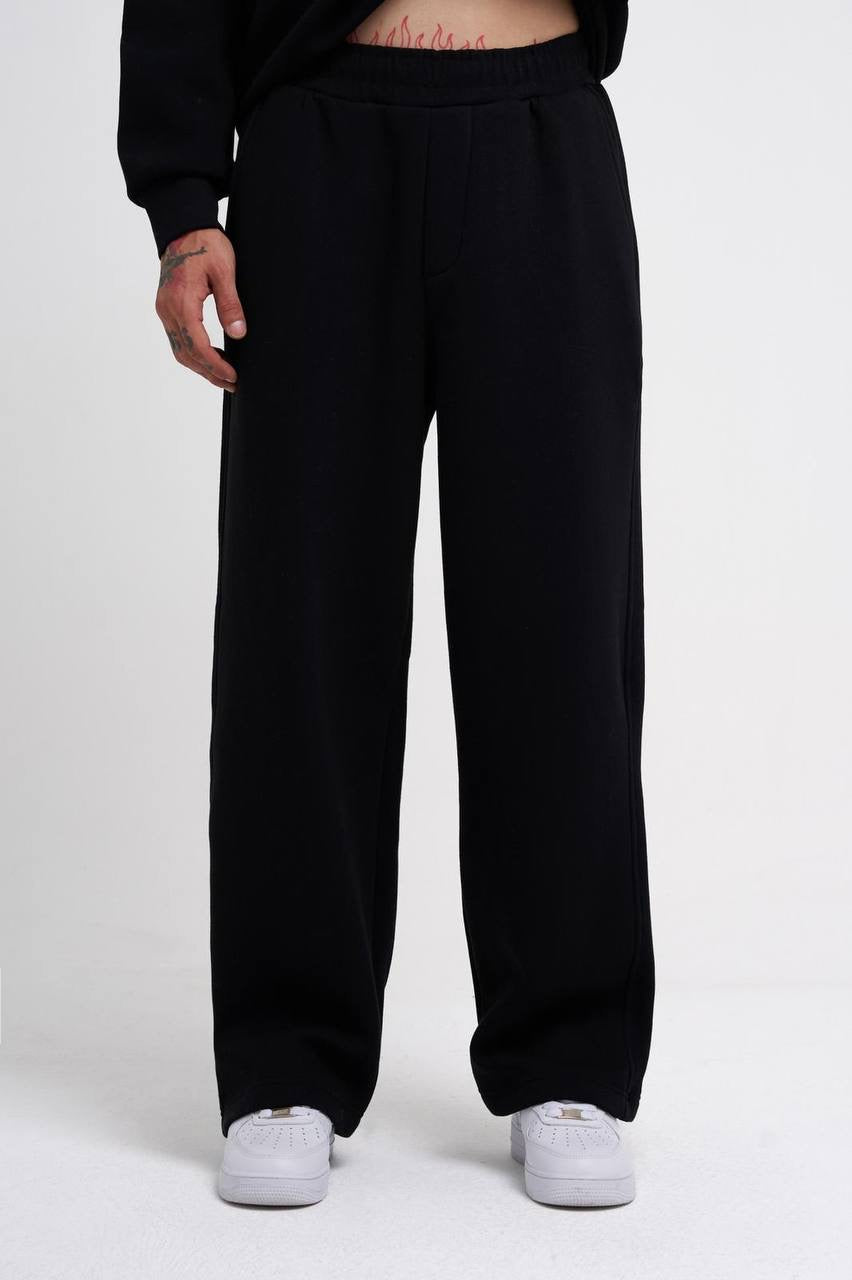 BAGGY BASIC PANTS - BLACK