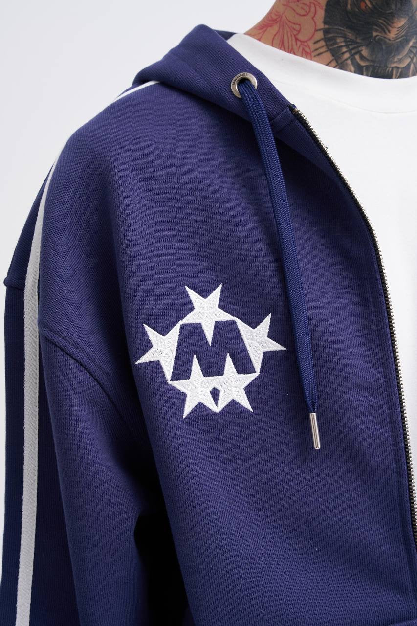 M STAR ZIP JACKET - NAVY BLUE