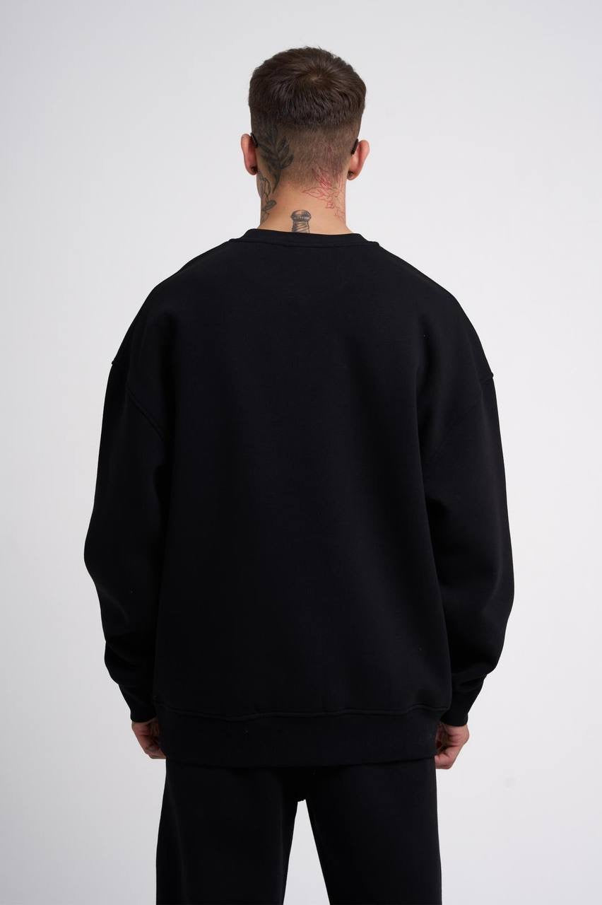 OVERSIZE BASIC SWEATSHIRT - BLACK