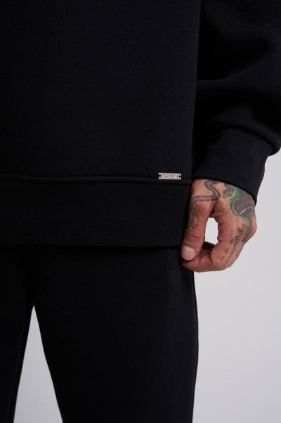 OVERSIZE BASIC SWEATSHIRT - BLACK