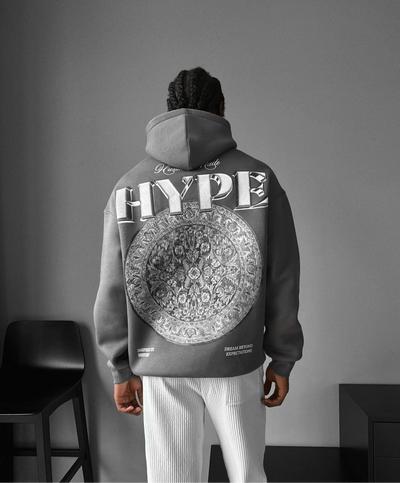 OVERSIZE HYPE HOODIE - GREY