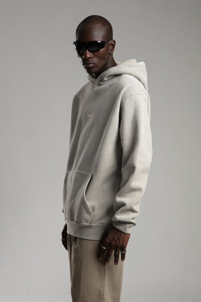 OVERSIZED WASHED HOODIE - GREY