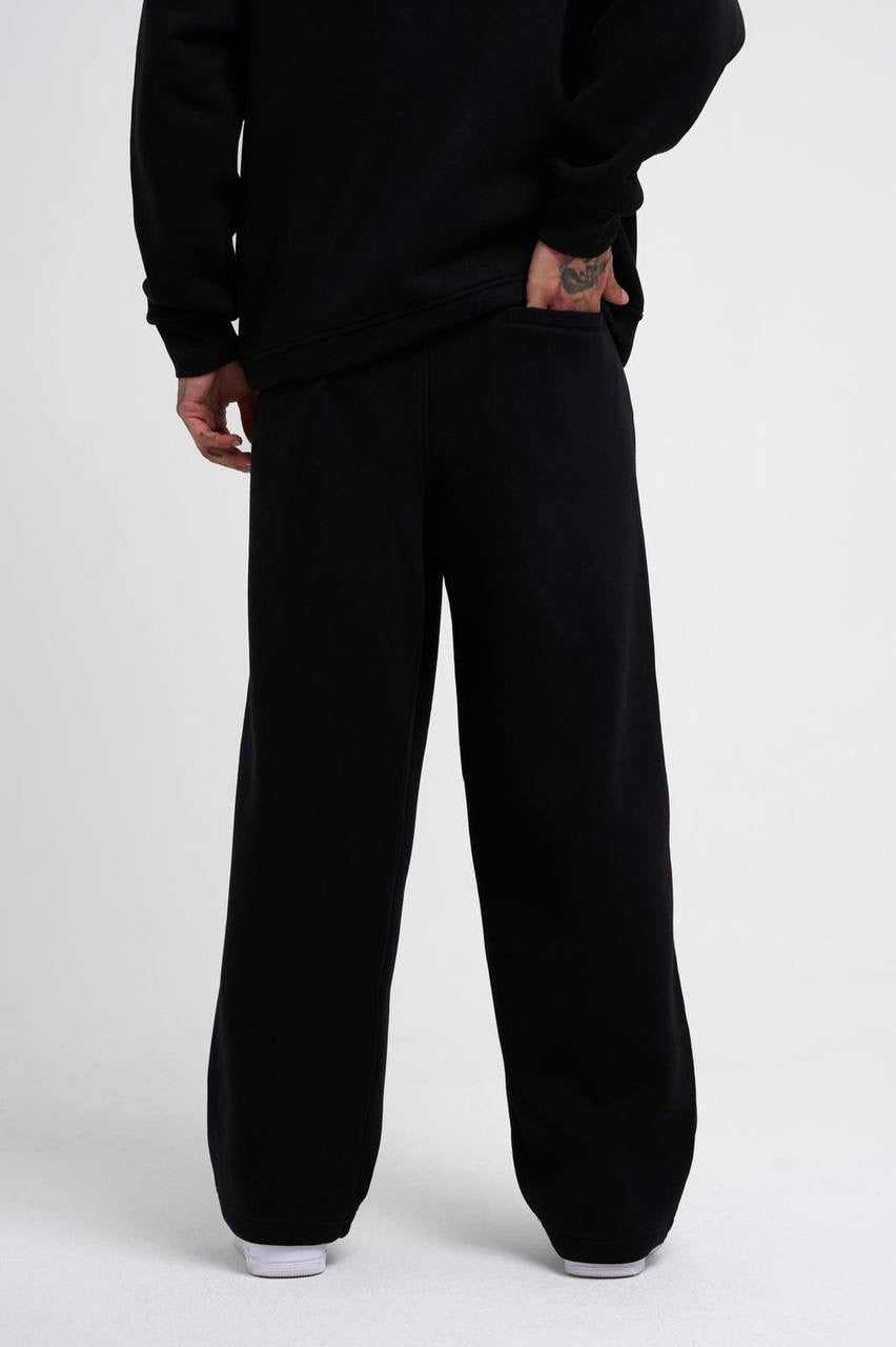 BAGGY BASIC PANTS - BLACK