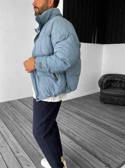 OVERSIZE SOFT PARACHUTE JACKET - BLUE