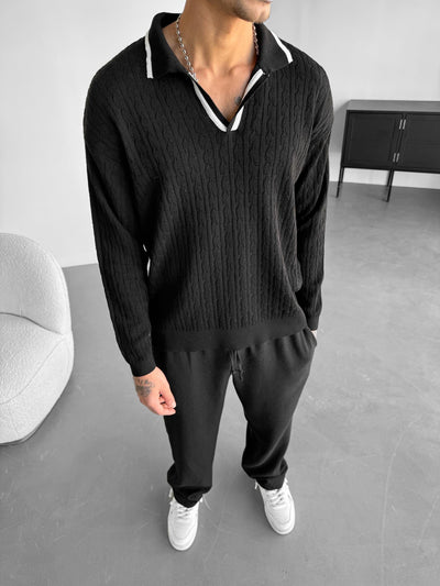 OVERSIZE STRUCTURE POLO SWEATER