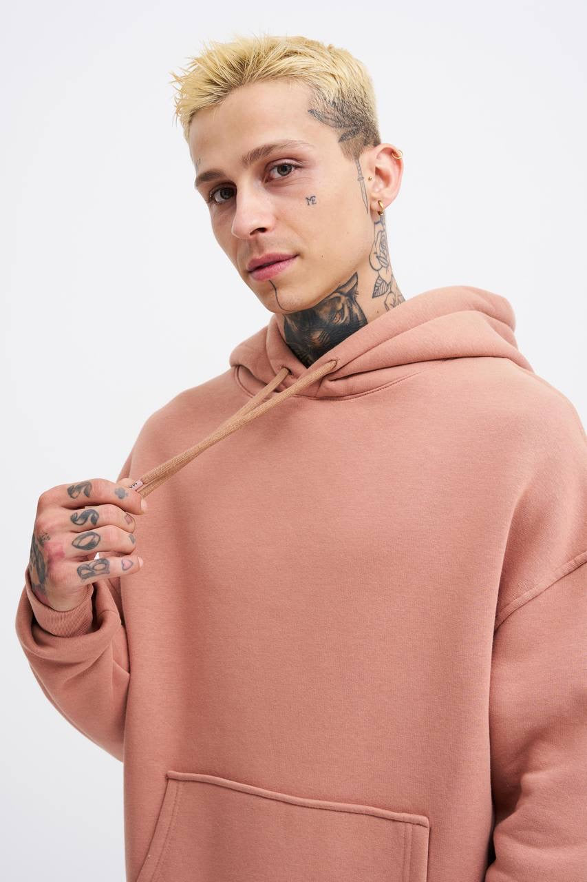 OVERSIZE BASIC HOODIE - COPPER