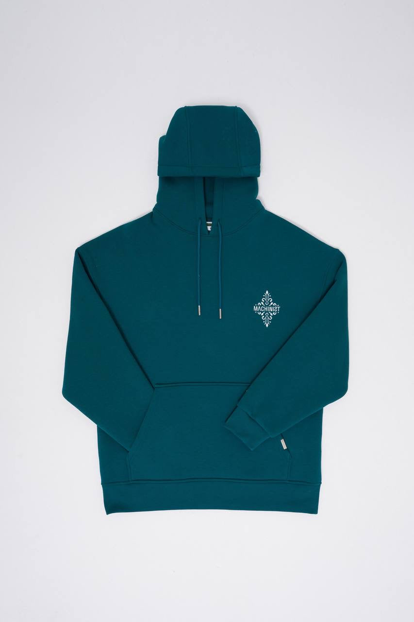 OVERSIZE ETHNIC HOODIE - GREEN