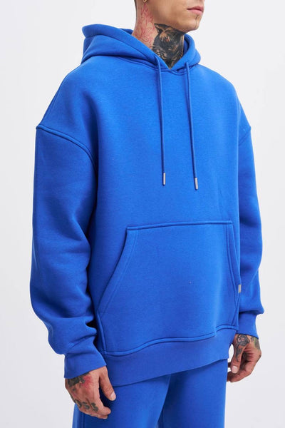 OVERSIZE BASIC HOODIE - BLUE