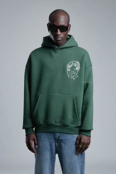 FEEL FREE OVERSIZED HOODIE - GREEN