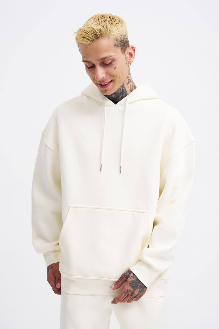 OVERSIZE BASIC HOODIE - OFFWHITE