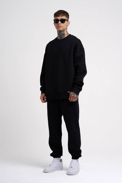 OVERSIZE BASIC SWEATSHIRT - BLACK