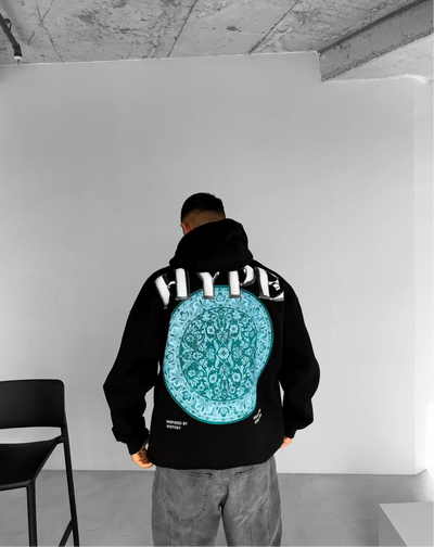 OVERSIZE HYPE HOODIE - BLACK